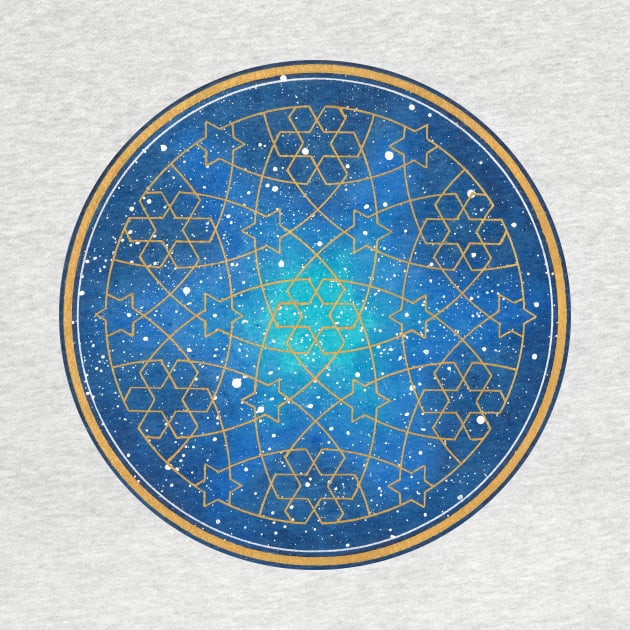 Galaxy inspired Islamic geometric pattern 1 by LieveOudejans